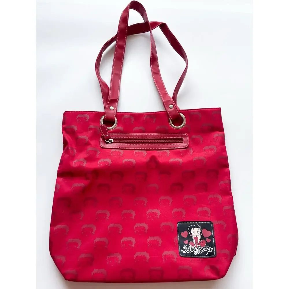 Y2K 2009 Red Betty Boop Shoulder Tote Bag